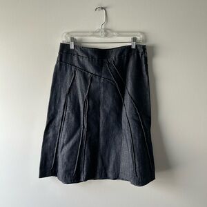 Philosophy Di Alberat Ferretti dark blue cotton/linen blend skirt